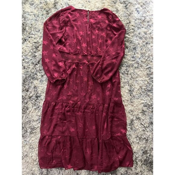 Torrid Midi Clip Dot Chiffon Tiered Dress Plus Size 0 L 12 #D13886 NWT - Picture 6 of 6